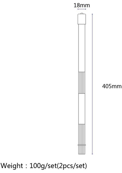 Fırçalar Bambu Drumsticks Deri Saplama 40.5cm Siyah (Yurt Dışından)