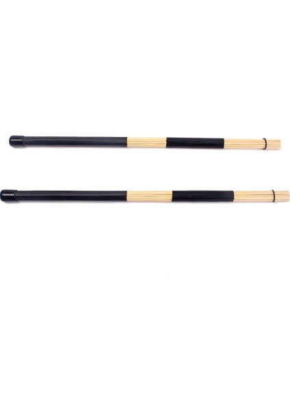 Fırçalar Bambu Drumsticks Deri Saplama 40.5cm Siyah (Yurt Dışından)