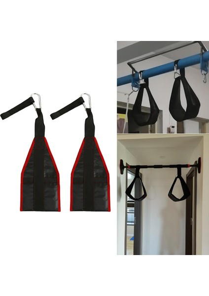 Ab Straps Chinning Bar Asma Kemer Ab Kas Eğitimi Için Kadın Kırmızı Siyah (Yurt Dışından)
