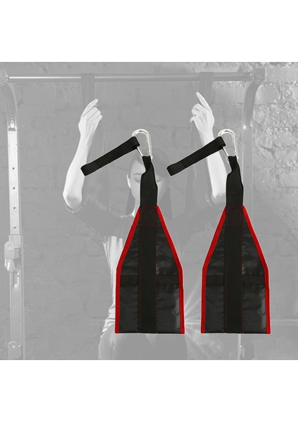 Ab Straps Chinning Bar Asma Kemer Ab Kas Eğitimi Için Kadın Kırmızı Siyah (Yurt Dışından)