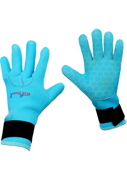 Dalış, Şnorkel, Kano, Sörf ve Diğer Su Sporları Için 3mm Neopren Wetsuit Eldivenleri - Mavi, M (Yurt Dışından)