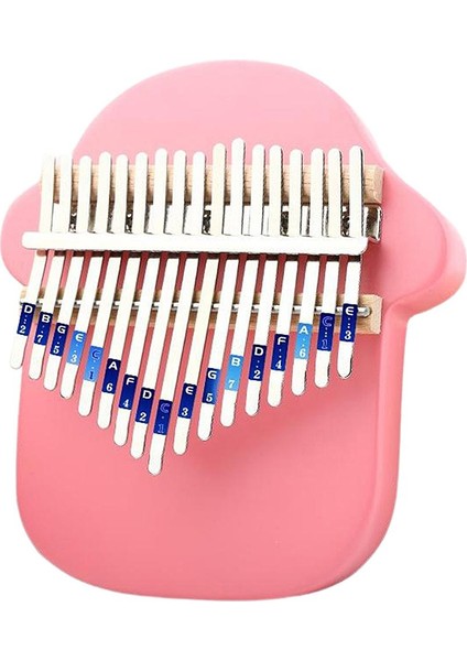 17 Anahtar Piyano Parmak Ahşap Müzik Enstrümanı Pembe Mantar (Yurt Dışından)