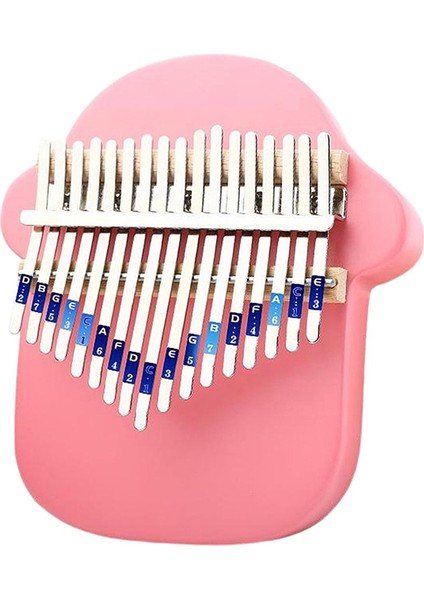 17 Anahtar Piyano Parmak Ahşap Müzik Enstrümanı Pembe Mantar (Yurt Dışından)
