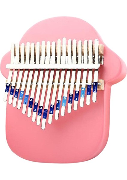 17 Anahtar Piyano Parmak Ahşap Müzik Enstrümanı Pembe Mantar (Yurt Dışından)