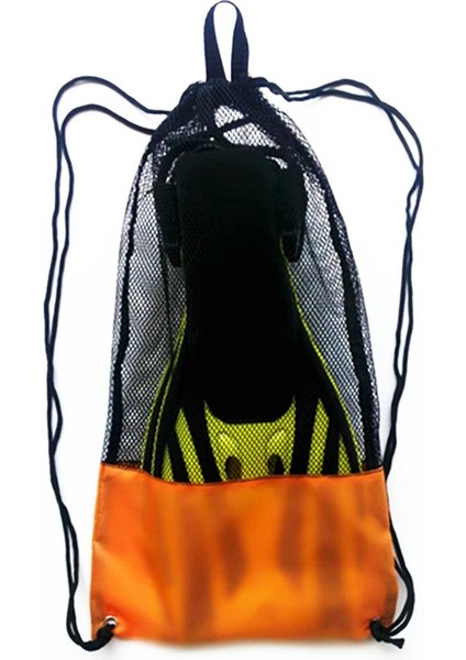 Ağır Hizmet Tipi 20KG Örgü Torba Depolama Torbası Tüplü Dalış Yüzmek Için Sırt Çantası Taşıma Turuncu (Yurt Dışından)