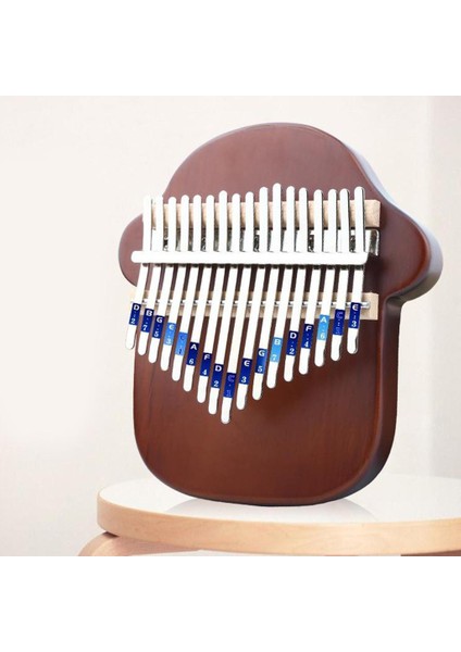 17 Anahtar Piyano Parmak Mbira Klavye Müzik Enstrümanı Odun Kahverengi Mantar (Yurt Dışından)