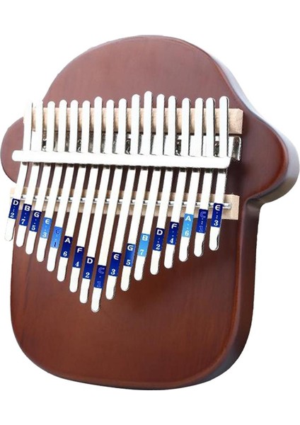 17 Anahtar Piyano Parmak Mbira Klavye Müzik Enstrümanı Odun Kahverengi Mantar (Yurt Dışından)