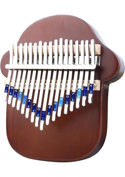 17 Anahtar Piyano Parmak Mbira Klavye Müzik Enstrümanı Odun Kahverengi Mantar (Yurt Dışından)