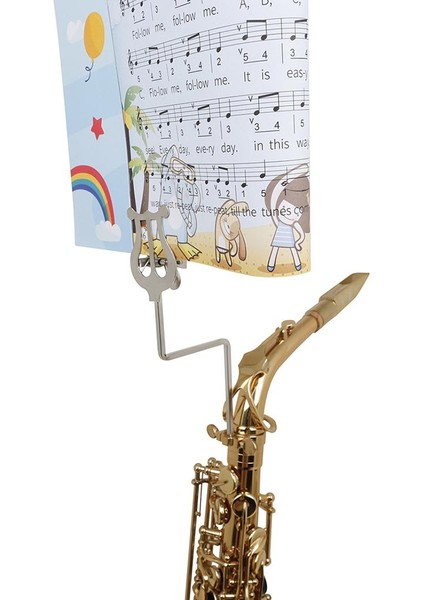 Metal Alto Saksafon Not Müzik Klipsi Saks Lir Kelepçesi Tutucuda 18X6.6X4.6CM (Yurt Dışından)