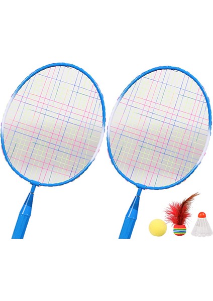 Çocuklar Için Dayanıklı Badminton Raketleri Shuttlecocks Raket Balls Mini Mavi Için (Yurt Dışından)