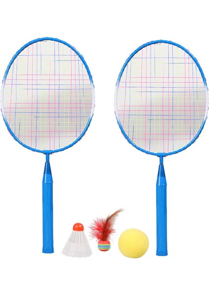 Çocuklar Için Dayanıklı Badminton Raketleri Shuttlecocks Raket Balls Mini Mavi Için (Yurt Dışından)