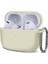Airpods Pro 2.nesil Kılıf Askılı Mat Silikon Bej 1