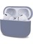 Airpods Pro 2.nesil Kılıf Mat Silikon Lavanta Grisi 1