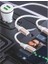 GD-CC202 5 In 1 5A Hızlı Şarj Çift Usb-A ve Micro Type-C Lightning Kablolu Araç Şarj Aleti 2