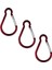 3Parça Alüminyum Snap Hook Carabiner Gurd Şekli Ana Zincir Klipsi Anahtarlık Yürüyüşü Kırmızı (Yurt Dışından) 3