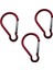 3Parça Alüminyum Snap Hook Carabiner Gurd Şekli Ana Zincir Klipsi Anahtarlık Yürüyüşü Kırmızı (Yurt Dışından) 4