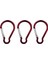 3Parça Alüminyum Snap Hook Carabiner Gurd Şekli Ana Zincir Klipsi Anahtarlık Yürüyüşü Kırmızı (Yurt Dışından) 5