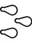 3Parça Alüminyum Snap Hook Carabiner Gurd Şekli Ana Zincir Klipsi Anahtarlık Yürüyüş Siyah (Yurt Dışından) 1