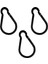 3Parça Alüminyum Snap Hook Carabiner Gurd Şekli Ana Zincir Klipsi Anahtarlık Yürüyüş Siyah (Yurt Dışından) 3