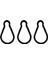 3Parça Alüminyum Snap Hook Carabiner Gurd Şekli Ana Zincir Klipsi Anahtarlık Yürüyüş Siyah (Yurt Dışından) 5