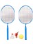 Çocuklar Için Dayanıklı Badminton Raketleri Shuttlecocks Raket Balls Mini Mavi Için (Yurt Dışından) 1