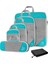 1set Sıkıştırma Paketleme Küpleri Bagaj Organizatör Seyahat Organize Gökyüzü Mavisi 6 Pcs Seçenekleri 1