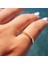 Gümüş Yüzük - Altıgen Sıra Çizgi Signity Swarovski Taşlı 925 Ayar Gümüş Alyans 2