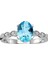 Pırlanta ve Oval Mavi Topaz Taşlı Yüzük 0407R0009 2