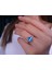 Pırlanta ve Oval Mavi Topaz Taşlı Yüzük 0407R0009 4