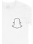 Snapchat Hayalet Logolu Cep Logo Tasarımlı Beyaz Tişört 2