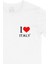 I Love Italy Cep Logo Tasarımlı Beyaz Tişört 2