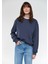 Kadın Bisiklet Yaka Lacivert Basic Sweatshirt 1610198-70726 2