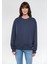 Kadın Bisiklet Yaka Lacivert Basic Sweatshirt 1610198-70726 3