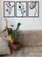 Metal Dekoratif Gelincik Çiçeği Metal Duvar Tablosu 32X45 x 3 Adet Ircr5 3lü Çiçek Tablosu 2