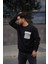 Sweatshirt Siyah Tek Cepli 4