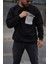 Sweatshirt Siyah Tek Cepli 5