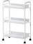 Servis Arabası 3 Katlı Metal Beyaz Meridyendukkan 26X48X77 cm Banyo-Mutfak Düzenleyici Ünite 1
