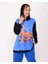 Park Moda Kadın Mavi Flamingo Kapüşonlu Sweatshirt Bluz 1