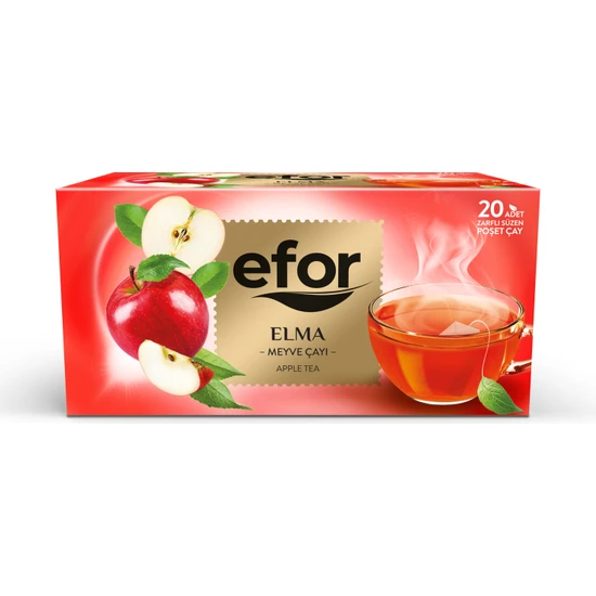 Efor Elma Meyve Çayı Bardak Poşet  Meyve ve Bitki Çayları 20'li