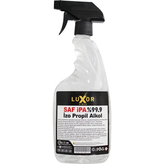 Luxor Kimya Sprey Başlıklı Saf Ipa %99 Izopropil Alkol (750 Ml)