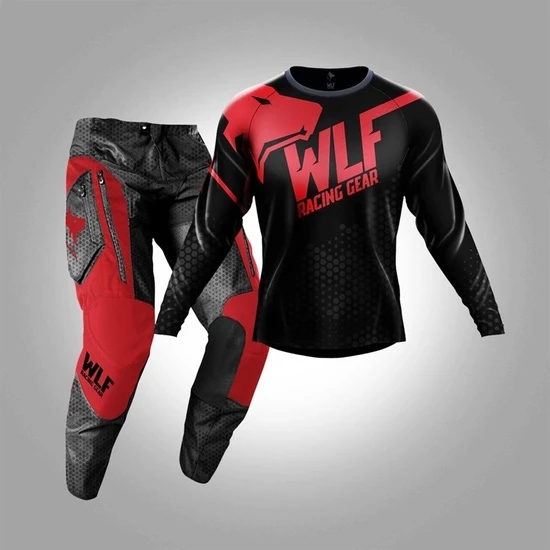 Acerbis Wlf Racıng X-Air Siyah-Kırmızı Jersey Pantolon Takım