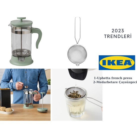Ikea Uphetta French Press 1 L. Yeşil + Medarbetare Çay Fiyatı