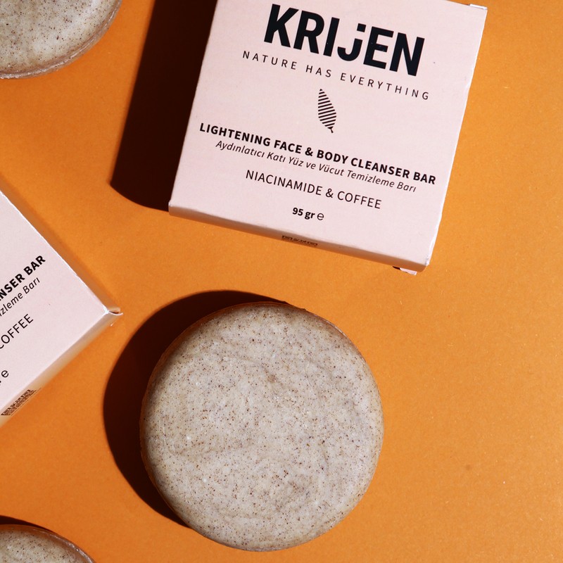 Krijen Niacinamide & Kahve Yüz Ve Vücut Temizleme Barı 95 Gr Peeling Etkili Karma Ciltler İçin Ton Eşitleyici