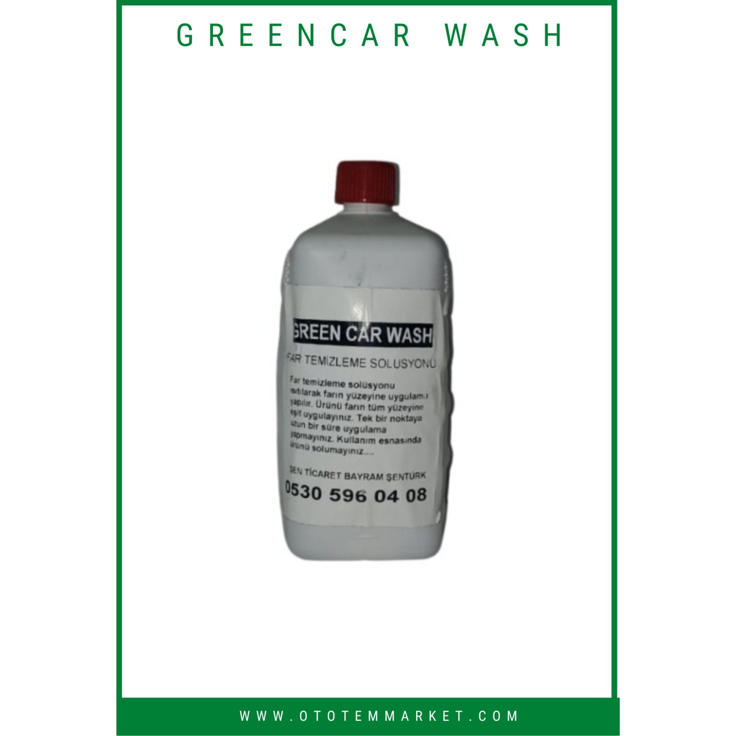 Green Car Wash Far Temizleme Solusyonu 1 Lt Fiyatı