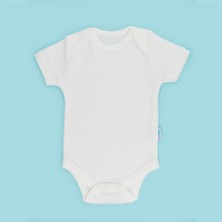 Novibaby Bebek Body Zıbın Çıtçıtlı Kısa Kol Ekru 100% Pamuk 9-12 Ay