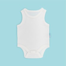 Novibaby 3'lü Bebek Atlet Body Zıbın + 3'lü Body Uzatma Aparatı Çıtçıtlı Ekru 100% Pamuk 6-9 Ay