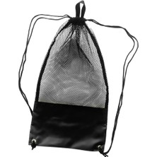 Perfk Tüplü Dalış Şnorkel Şnorkel Siyah Için Mesh Drawstring Çantası (Yurt Dışından)