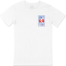 Cix Mavi Don't Quit The Game Cep Logo Tasarımlı Beyaz Tişört