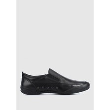Eclipse Siyah Deri Erkek Slip-On