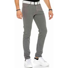 Cipo & Baxx CD372B Slim Fit Dar Paça Gri Erkek Rahat Pantolon